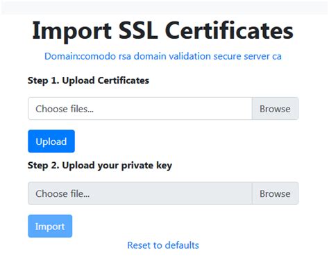 Импорт SSL-сертификата