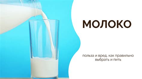 Польза и вред молока