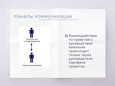 Взаимодействие с руководством компании