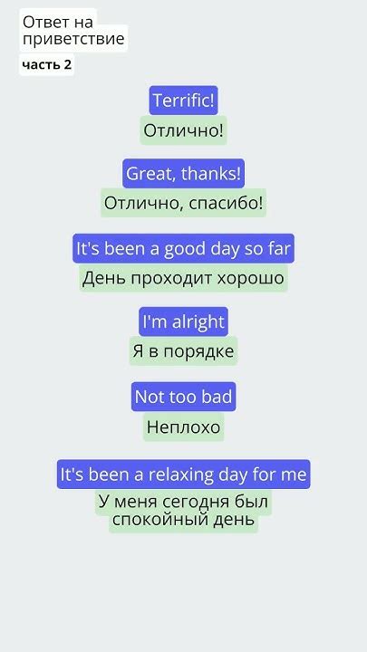 Практичные фразы для ответа на поздравления