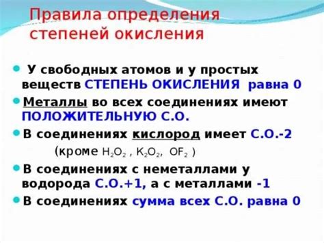 Степень оксидации